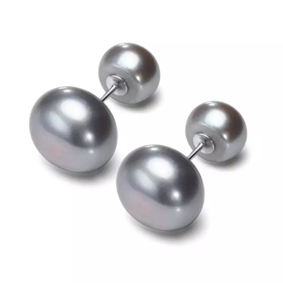 Freshwater Cultured Pearl Dual Stud Earrings - Picture 1 of 1